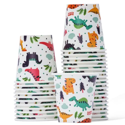 Glad for Kids Dinosaur Disposable Paper Bath Cups, 3 Oz, 100 Count - image 2