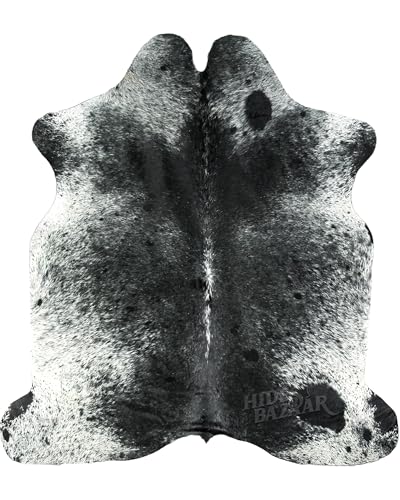 Tapete de cuero vacuno Black Salt and Pepper 5x7 ft miniatura 1