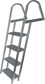 JIF MARINE Products LLC 4 LLC 4 Anodized Aluminum Dock Ladder