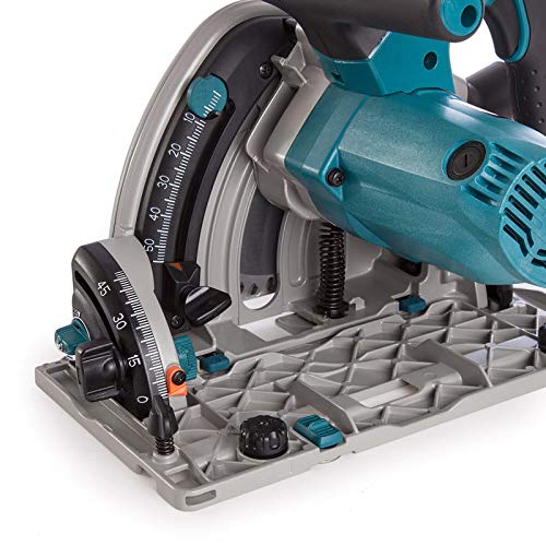 Makita SP6000J Tauchsäge, 1300 W, Ø 165 mm, aus Makpac + Holzsäge, 24 Zähne
