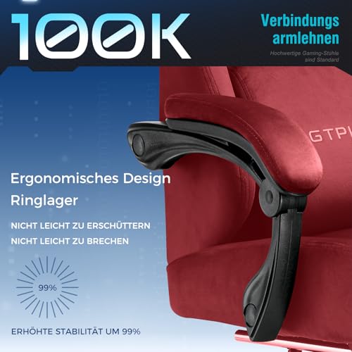 GTPLAYER Gaming Stuhl, Atmungsaktiver Bürostuhl, bürostuhl ergonomisch, Hochwertiger - Stoff, Ergonomischer PC Stuhl… – Ansicht 6