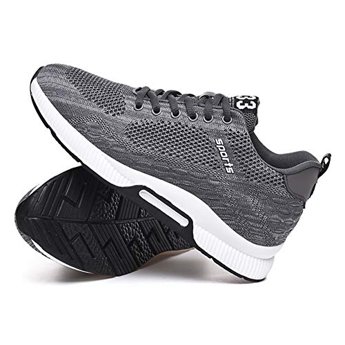 ailishabroy Elevator Sneakers Men Sports Lightweight Casual Shoes with Hidden Flight Lifting Heel for Men Black Blue Gray -2.36 Larger2