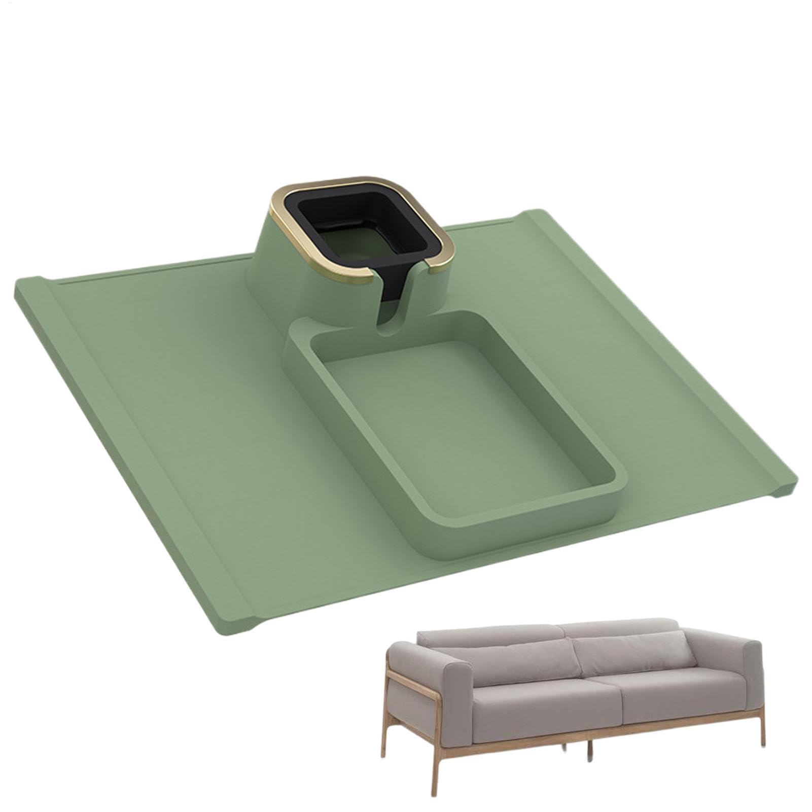 Bandeja antideslizante para brazo de sofá, soporte para mando a distancia, para reclinables, versátil, accesorio de sofá para teléfono y solución de almacenamiento de aperitivos