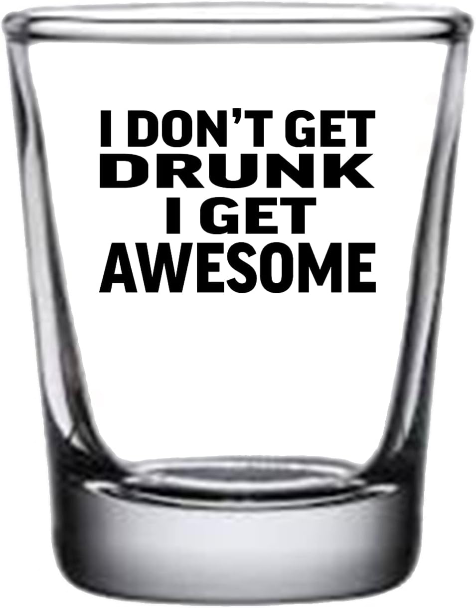 Rogue River Tactical Sarcastic Funny Combo I Don't Get Drunk I Get Awesome, Rooster Sucker Shot Glass Bundle, Gift Set Idea for Friend, Coworker or Boss, 1.5 Ounce… image 2