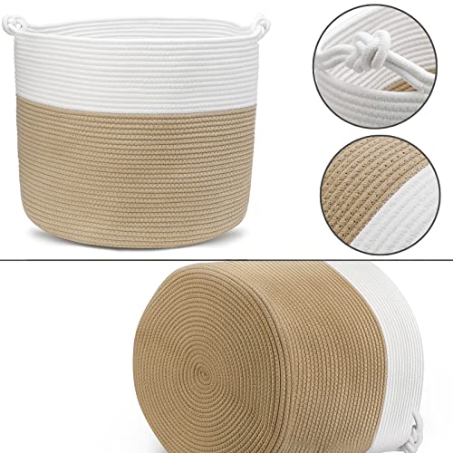 Panier à linge en corde de coton bac de rangement sac à linge pour jouets