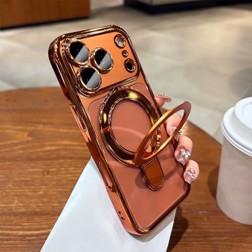 LXK Magnetic Stand for iPhone 18 Pro Case 6.3" Clear [Fit for MagSafe]