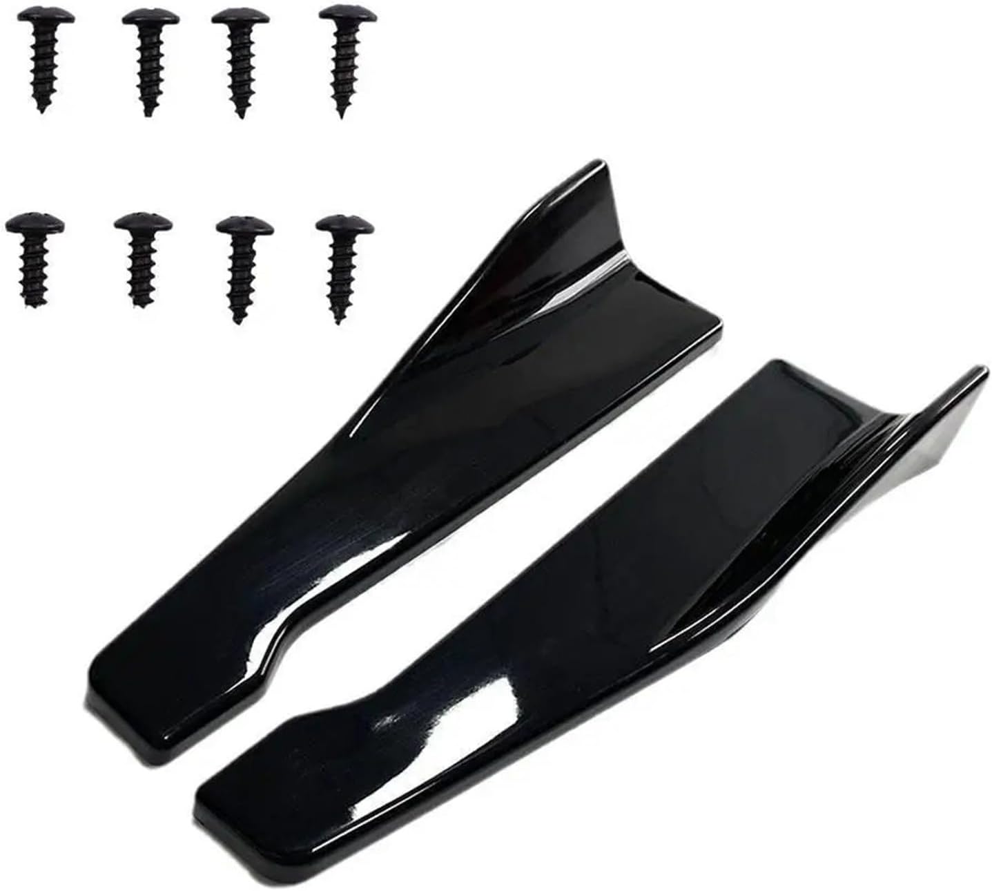 Universal 48cm Bumper Strip Lip Spoiler, Front Rear Splitter Diffuser & Scratch Protector for Various Models(Bright black)