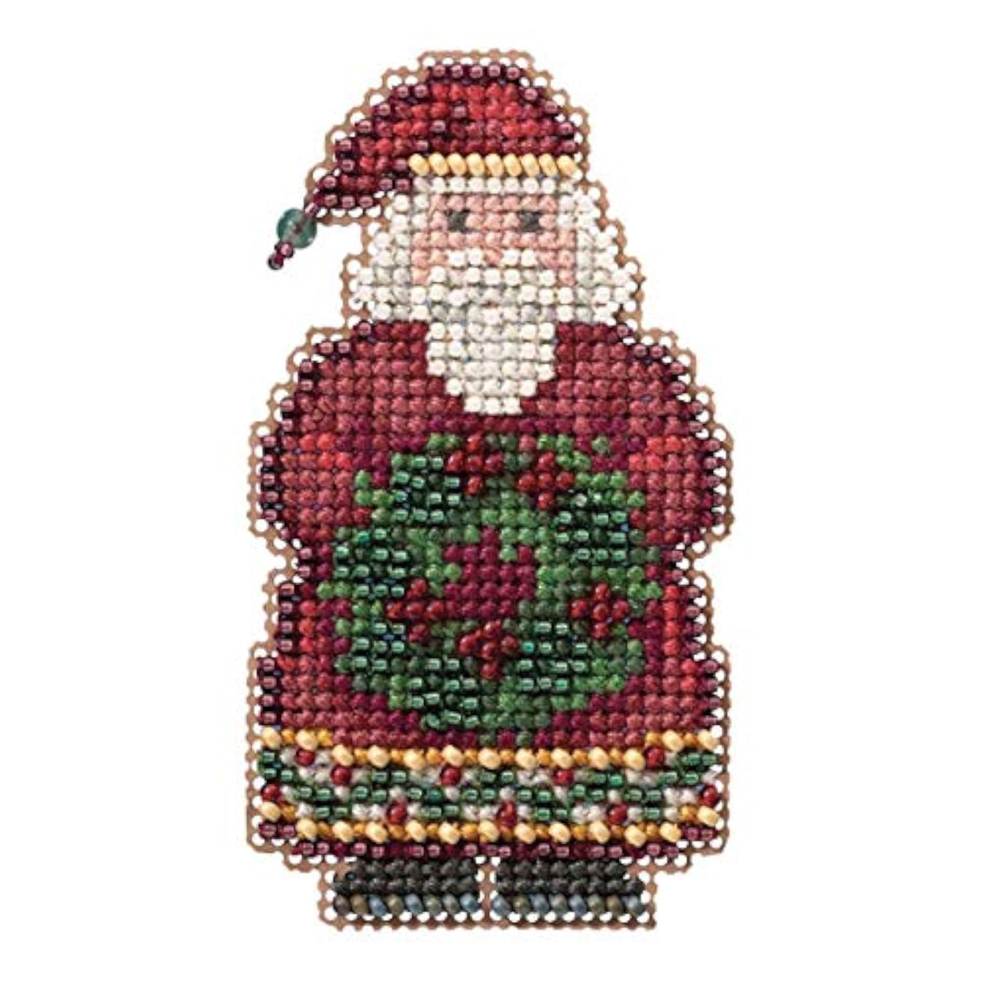Ye Old Santa Beaded Counted Cross Stitch Christmas Kit