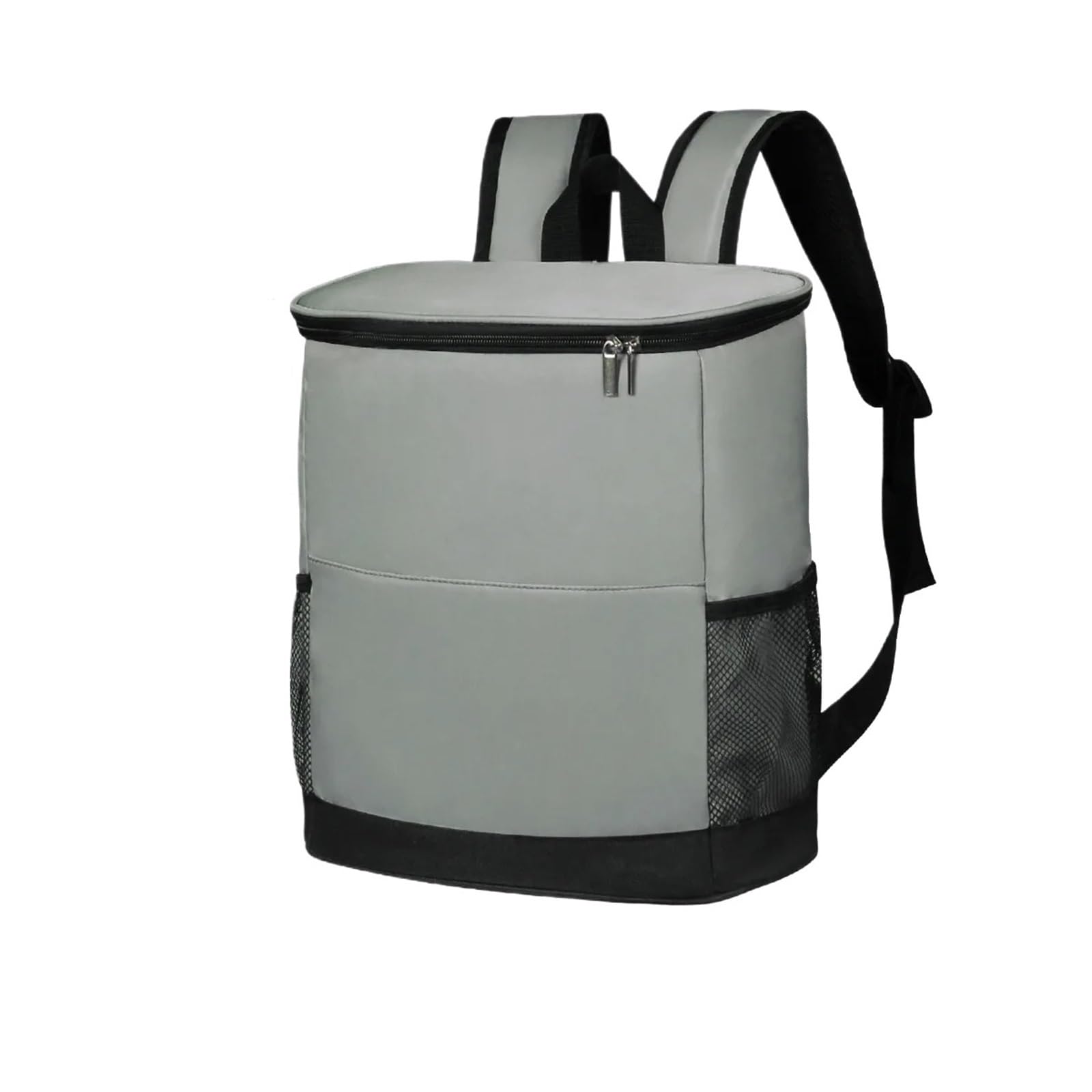 Borsa a tracolla isolata, zaino termico, a prova di perdite, grande capacità, per picnic all'aperto, borsa portatile (grigio)