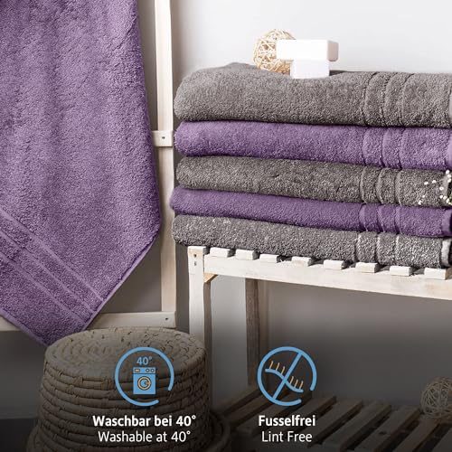 Komfortec 2er Saunatuch Set 70x200 cm aus 100% Baumwolle, XXL-Saunatücher, Sauna Handtuch, Weich, Groß, Frottee, Schnelltrocknend… – Ansicht 3