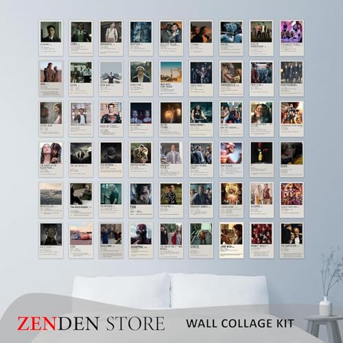 Image of Pack of 54 Movies & Series Wall Collage Kit Posters - 4x6 Inch, 300 GSM Matte Cardstock with 300+ Glue Dots - Film & Pop Culture Wall Decor for Bedroom, Dorm, Living Room