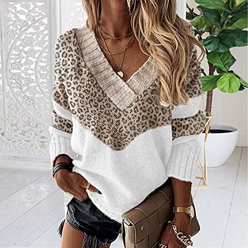 Briskorry Dames kleur strepen Knit Sweater Colorblock V-hals pullover imitatie nertsfluweel sweater fluffy stijlvolle gebreide trui gebreide top lange mouwen sweater - Image 3
