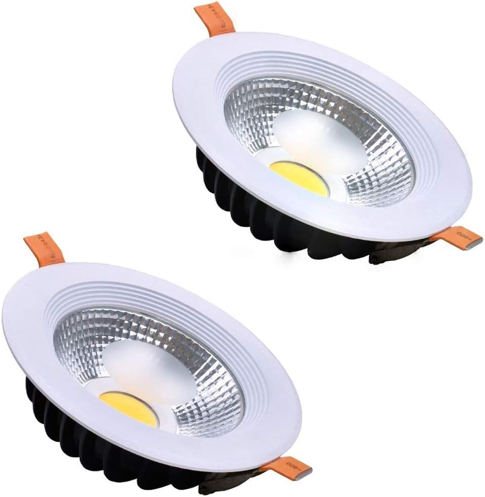 Kits de molduras para Casas de iluminación empotrable, Foco LED empotrable Redondo COB, Foco de Techo, iluminación Decorativa para Interiores, lámpara de Pared, focos empotrables Resistentes al fu