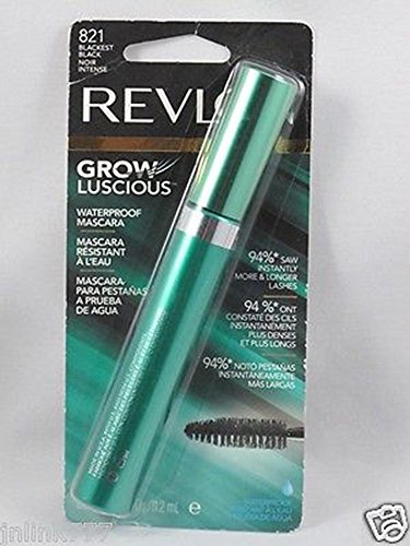 Revlon Grow Luscious Waterproof Mascara 821 Blackest Black with Bonus Kajal Eyeliner in Matte Charcoal