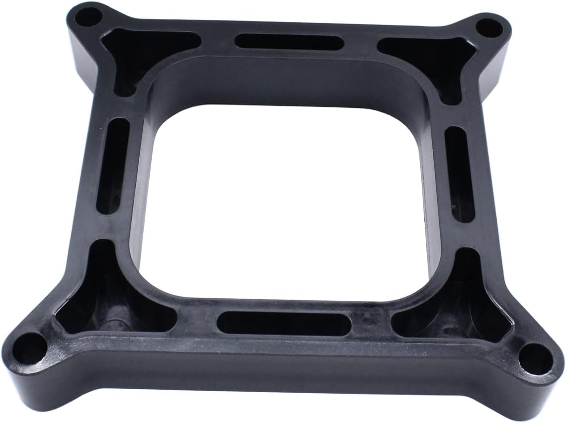 1 SET Black Carb spacers 1" Tall Open Phenolic Carburetor Spacer Compatible with Holley 4150/4160 4bbl. SBC BBC Carb