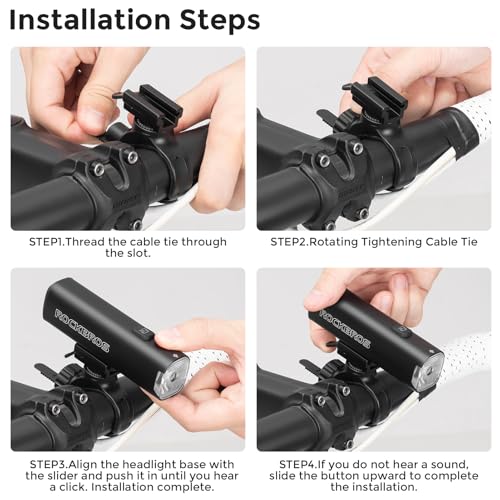 ROCKBROS 1800 Lumens Bike Light 5000mAH USB C Rechargeable Bike Headlight IPX6 Waterproof Bicycle Front Smart Light Glare Protection for Night Riding