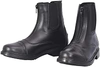 TuffRider Women's Starter Front Zip Paddock Boots - Durable Water-Resistant Horse Riding Boots with Free Socks