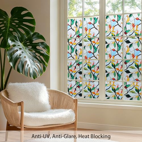 Image of DKTIE 2nd Gen Frosted Glass Window Privacy Film Art Deco 17.7in X 78.7in