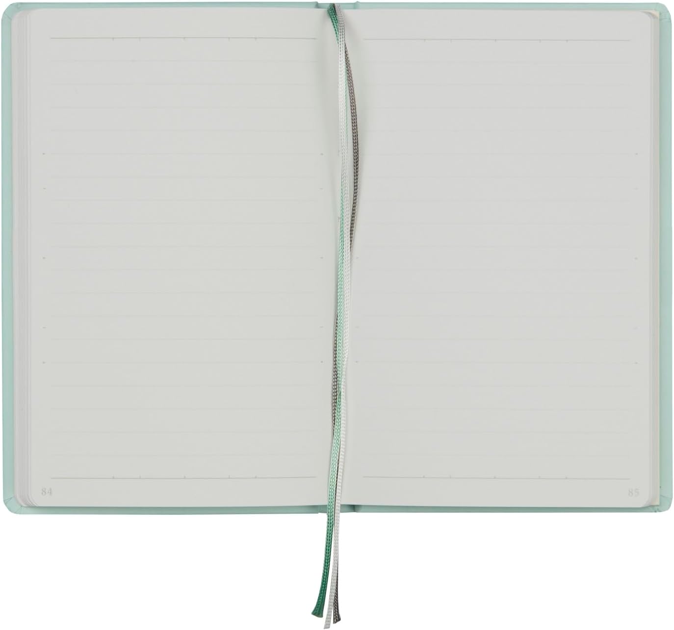 Maruman Mnemosyne Lined Journal- A6, 5.71" x 3.74", 80 Sheets / 160 Pages, 6.5mm Narrow Ruled Notebook, Book-bound With Premium Mint Green Hardcover, Includes Bookmark & Elastic Closure, Made in Japan