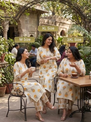 Image of Leriya Fashion Women Printed Kurta Set with Palazzo Pants | Straight Kurta with 3 /4 Sleeves | Ethnic Jaipuri Kurtis Palazzo Set for Women | Kurti for Daily Office & Casual