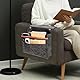 BELLE VOUS 2er Pack Bettasche zum Einhängen aus Filz - Bett Organizer Tasche mit 4 Fächern - Aufbewahrung von Fernbedienung Telefon Brille Zeitschriften und Bücher
