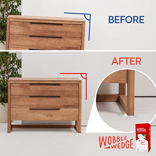 Wobble Wedges Flexible Plastic Shims, 75 Pack - Made In Usa - Multi-Purpose Shim Wedges For Home Improvement & Work - Plastic Wedge, Table Shims For Leveling, Toilet Shims & Furniture Levelers - White #TOP3