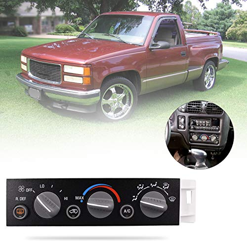 A/C Heater Control Panel with Rear Window Defogger Switch Fits for 1996-2000 Chevy Suburban Tahoe GMC Yukon Climate Control Panel Module Replaces 9378805 15-72547