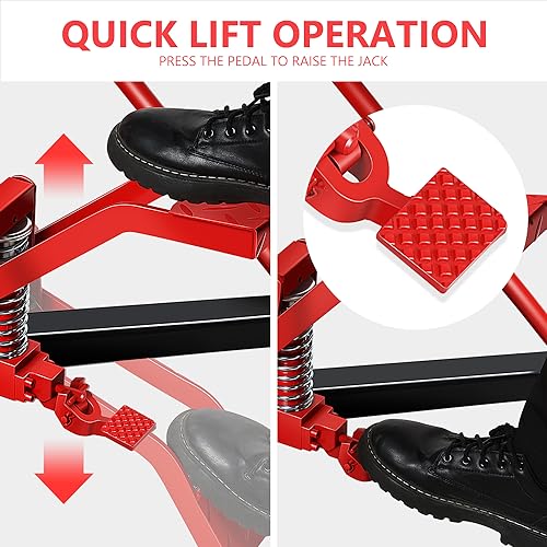 Image of DNA Motoring Hydraulic Transmission Jack - 1 Ton 2204 lbs Capacity High Lift Telescoping Floor Jack Stand,33.2 inch-69.6 inch Lifting Range,TOOLS-00319