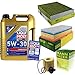 Produktbild QR-PARTS 69372707 Filter Set Inspektionspaket 5 Liter Liqui Moly Motoröl Longlife III 5W-30 MANN-FILTER Innenraumfilter Luftfilter Ölfilter