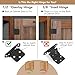 SORGMACH Self Closing Matte Black Kitchen Flush Cabinets Door Hinge 10 Pair 2-1/8