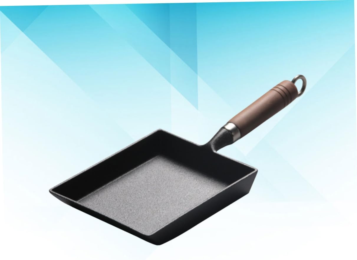 KICHOUSE Rectangular Non-stick Pan Flat Bottom Frying Pan for Omelets Non Stick Pot Lid Style Oven Safe