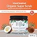 Organic Fiji Whole Body Scrub - Infused with Coconut Oil, Exfoliating Sugar Scrub for Smooth and Soft Skin, Exfoliates & Restores Skin's Natural Biosphere, Lemongrass Tangerine 20 oz
