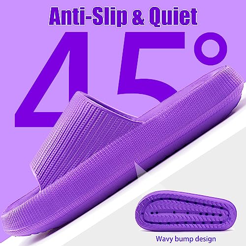 Image of rosyclo Cloud Slippers for Women and Men, Pillow House Slippers Shower Shoes Indoor Slides Bathroom Sandals, Ultimate Comfort, Lightweight, Thick Sole, Non-Slip, Easy to Clean