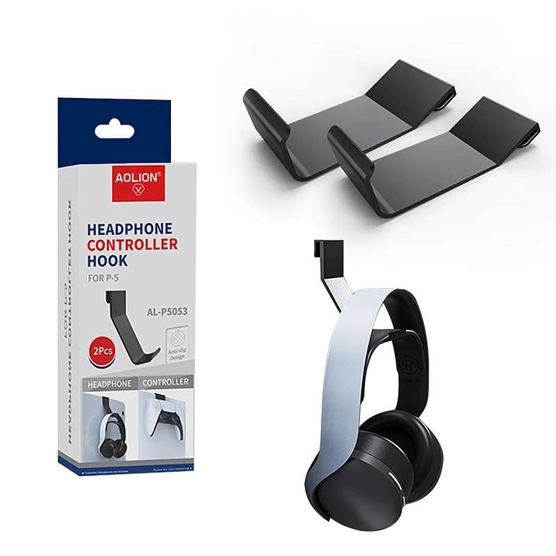 TrueCart 5 Headset & Controller Wall Mount | Space-Saving Dual Hanger for PS5 Accessories-image-8
