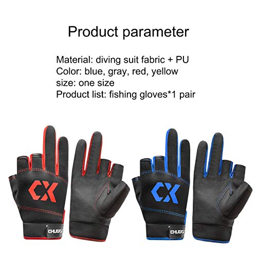 Luvas de verão, à prova d'água, antiderrapantes, três cortes, metade dos dedos, capa protetora para