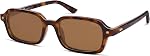 SOJOS Trendy Rectangle Polarized Sunglasses Womens Mens, Small Retro Fashion Thin Slim Square Sunnies SJ2610