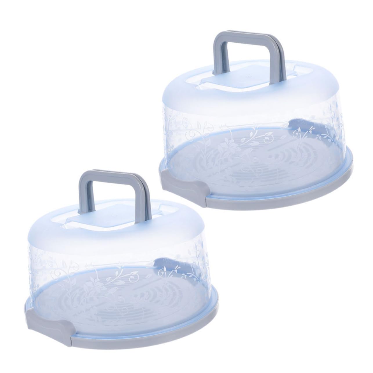 OFFSCH Handy Cupcake Holder Tray Round Cake Box Lid Portable Bread Box for Cake Storage Container
