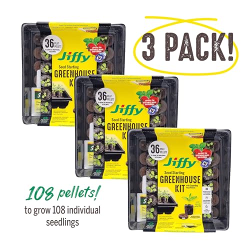 Image of Jiffy Seed Starting Tray Kit - 36 Cell, Bonus 3 Pack, Seeding Starter Kit - 11 x 11 x 4.25 in