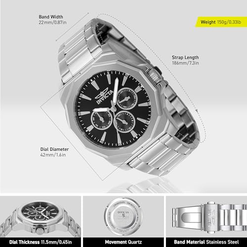 Image of Invicta Speedway Stainless Steel Men's Quartz Watch - 42mm
