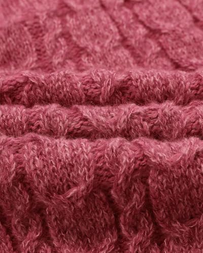 Image of Vivilli Women's Quarter Zip Cable Knit Oversized Sweaters Long Sleeve V Neck Pullover Sweaters 2024 Fall Winter Fashion