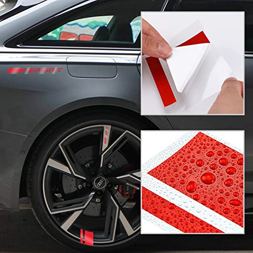 Yungeln 12 Pcs Wheel Rim Decal Stripes Car Decals,Auto Racing Sport Logo Decals Waterproof Wheel Stripe Car Rim Stripes For 18-21 Inch Wheels Tire Rim Safety Decoration #TOP2