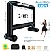 Inflatable Projector Screen Outdoor, 20FT Blow up Movie Screen Support Front & Rear Projection for Backyard Outdoor Movie Night Barbecue Pool Party with Blower and Carry Bag