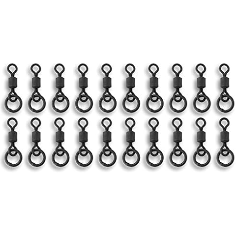Bank Tackle Flexi Ring Swivels Size 8,11 and 22 Micro Hook Swivel (x 20 Pack, Flexi Ring Size 8) Cover