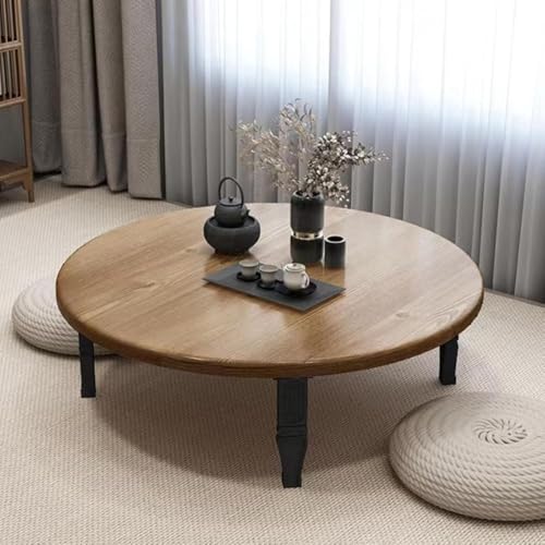 ChoyClit ちゃぶ台 折りたたみ 丸 小さい ちゃぶ台 円卓 ローテーブル 折畳み リビングテーブル おしゃれ ロー= 丸 おしゃれ センター= 丸 小さい リビング= 自宅学習 (80x80x30cm,B)