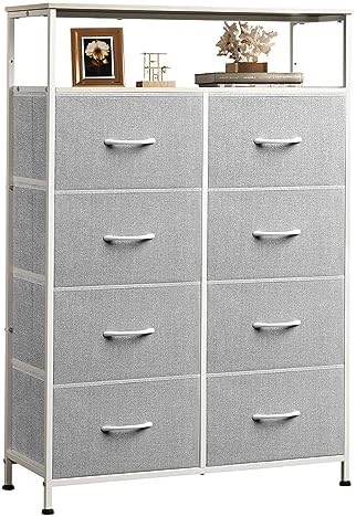 4 Drawer Dresser 10-Drawer Fabric Dresser - Tall Storage Tower For Bedroom, Closet Or Entryway Storage Shelves
