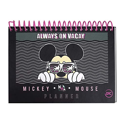 Planner Horizontal A5 Com 96 Folhas Personalizadas, Mickey Teen