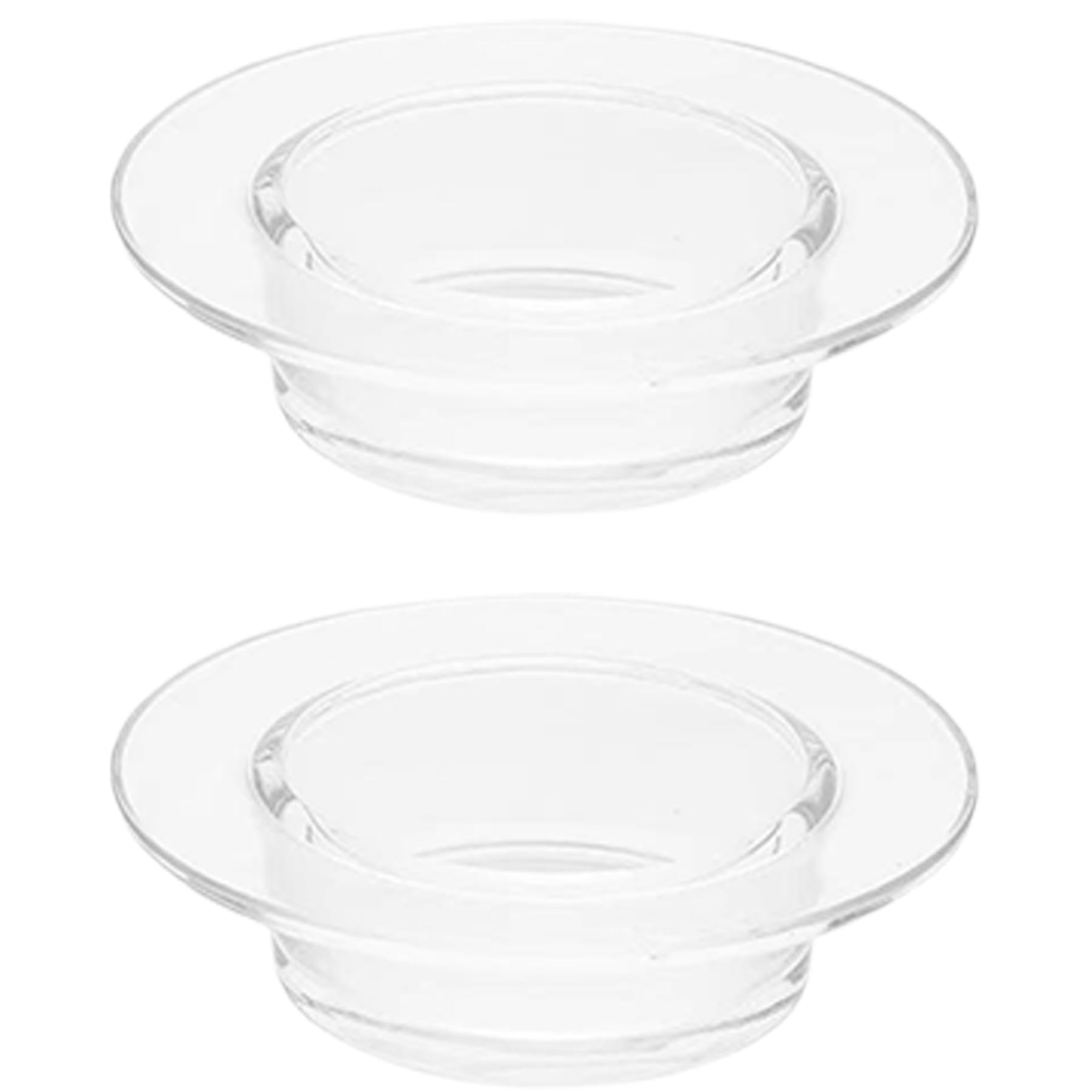 Ngbbby Clear 2Pcs Wax Warmer Replacement Dish 4.5Inch, Glass Wax Melt Liners, Candle Heating Props Easy To Clean, Melt Dish For Lamp Melting Heating, Warmer Accessories