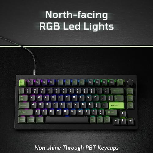 Image of Keychron J8 HE Wired Hall Effect Keyboard with 8000 Hz Polling Rate, Rapid Trigger Magnetic Switch Hot-Swappable, 75% Layout Custom Programmable Knob, RGB Backlit for Mac Windows Linux