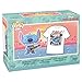Funko Pop! &Tee: Lilo and Stitch - Ukelele Stitch (Flocked) - Extra Small - (XS) - T-Shirt - Clothes with Collectable Vinyl Minifigure - Gift Idea - Toys and Short Sleeve Top for Adults Unisex