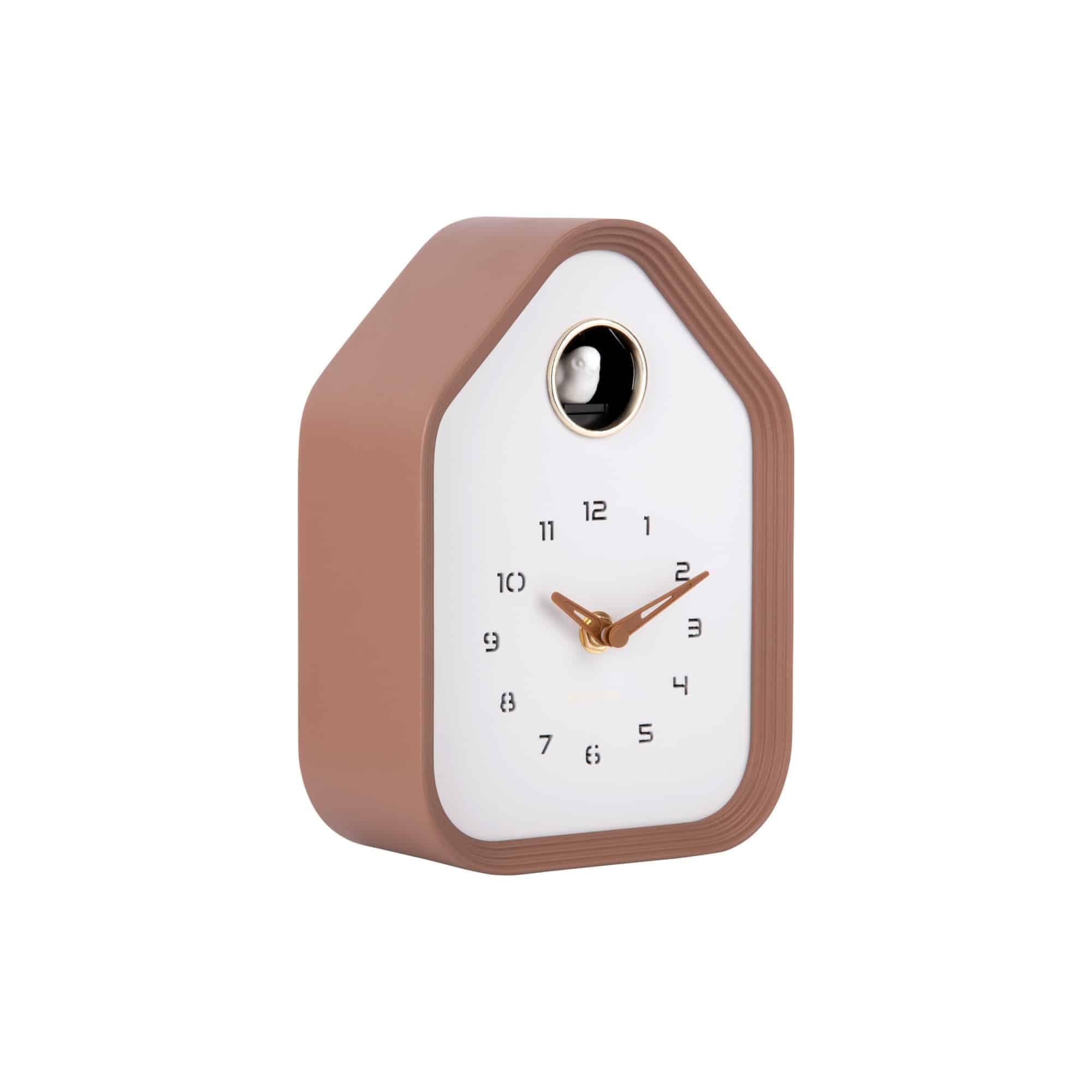 Karlsson Wall clock Reina Cuckoo - 7,3x14,5x20,3cm - Other - Plastic - Clocks for Living Room - Office - Bedroom (Mocha)